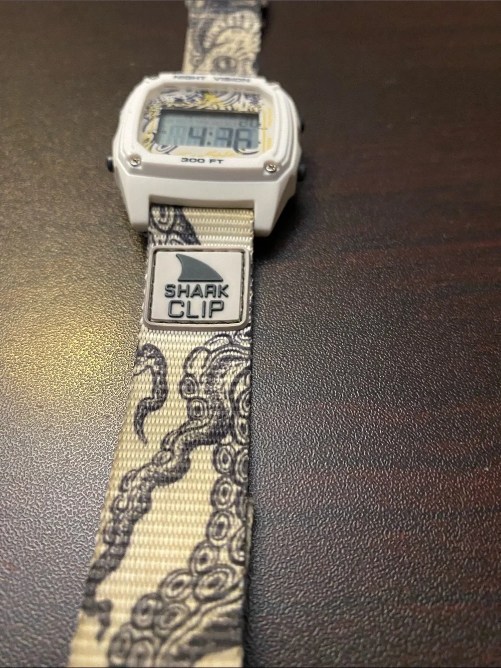 Shark Clip White Digital Sport Watch with Night Vision